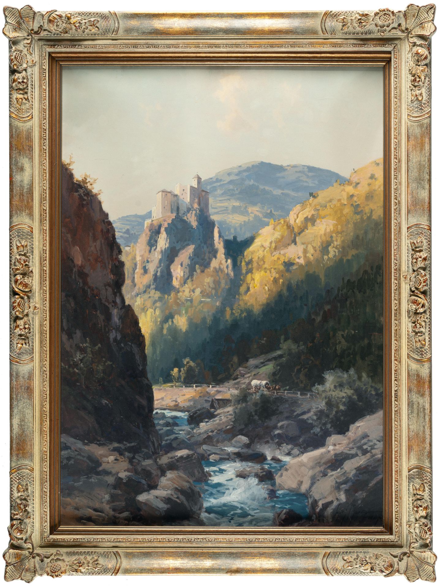 Willy Moralt (1884 München – Lenggries 1947) – 2 sheets: Karneid Castle and Eggental Gorge, South - Image 3 of 5