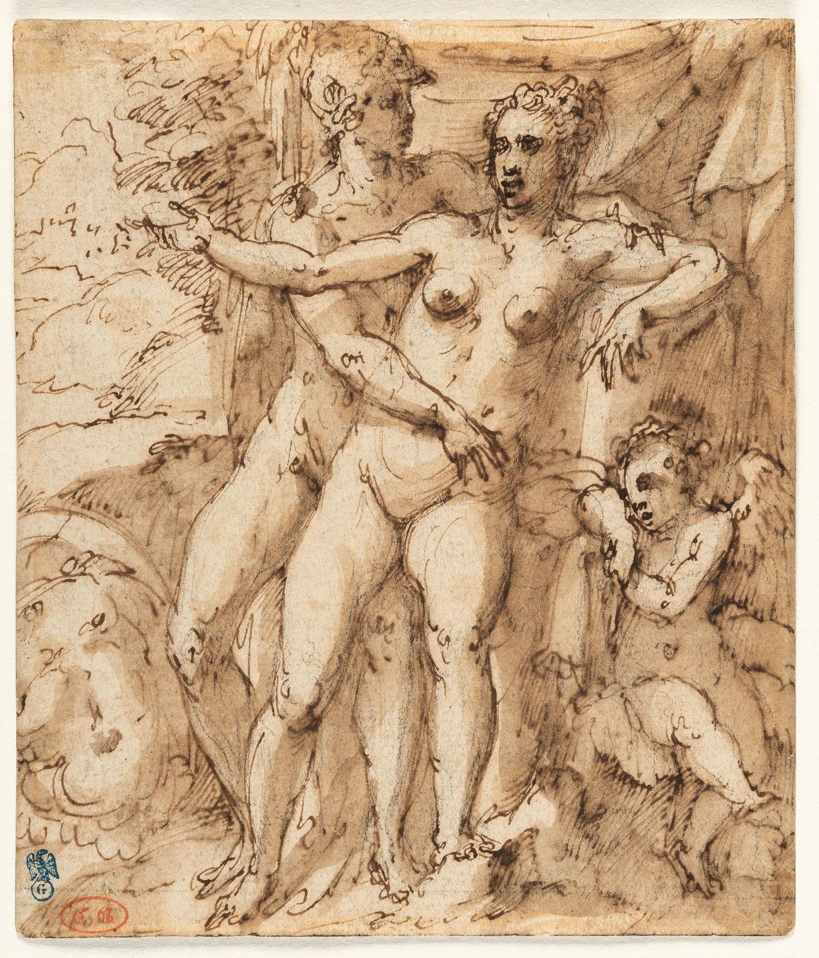 Andrea Semino (1525 – Genua – 1595) – Mars und Venus mit dem Amorknaben - Bild 2 aus 3