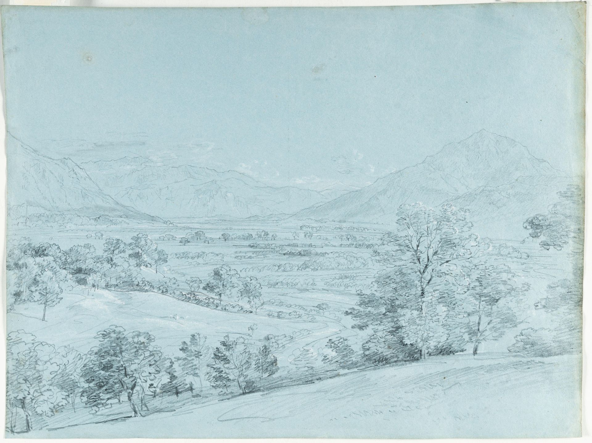 Johann Georg von Dillis (1759 Grüngiebing - München 1841) – Blick ins Inntal - Bild 2 aus 3