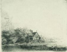 Rembrandt Harmensz. van Rijn – Die Landschaft mit der saufenden Kuh