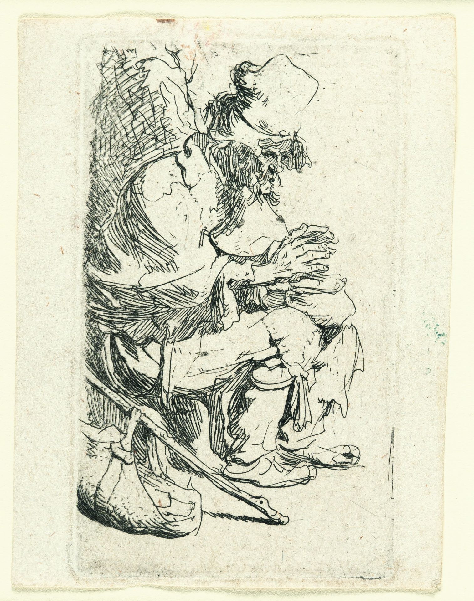 Rembrandt Harmensz. van Rijn – Ein Bettler, seine Hände an einer Schale wärmend - Bild 2 aus 3