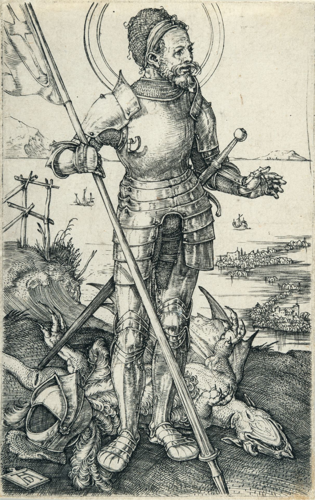 Albrecht Dürer (1471 - Nürnberg - 1528) – St George on foot
