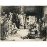 Rembrandt Harmensz. van Rijn (1606 Leiden - Amsterdam 1669) – Christ preaching ('La petite Tombe')
