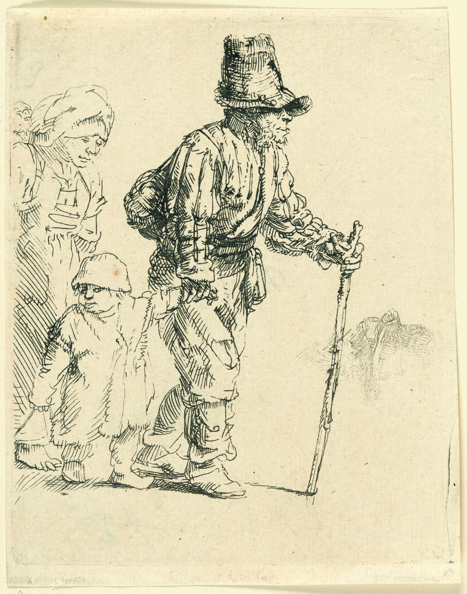 Rembrandt Harmensz. van Rijn – Der Bauer mit Weib und Kind auf der Reise - Bild 2 aus 3