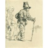 Rembrandt Harmensz. van Rijn – Der Bauer mit Weib und Kind auf der Reise