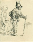 Rembrandt Harmensz. van Rijn – Der Bauer mit Weib und Kind auf der Reise