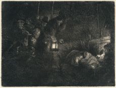 Rembrandt Harmensz. van Rijn – Die Anbetung der Hirten, bei Laternenschein