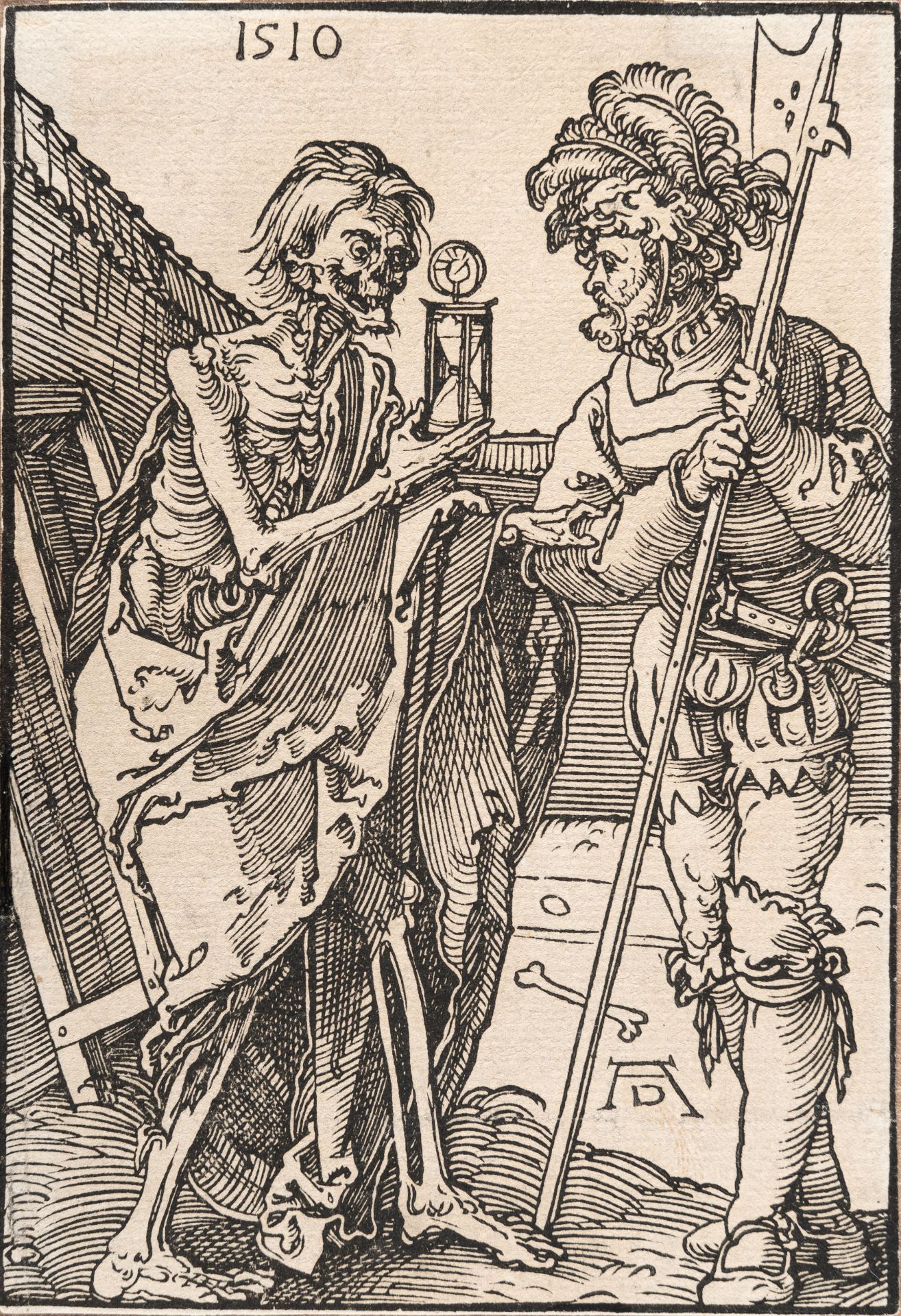 Albrecht Dürer – Tod und Landsknecht (Flugblatt mit einem Gedicht in 76 Verszeilen)