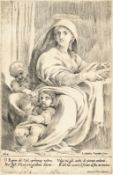 Lodovico Carracci – 2 Bll. Madonna mit dem Kind umgeben von Engeln - Maria mit dem Jesuskind und dem