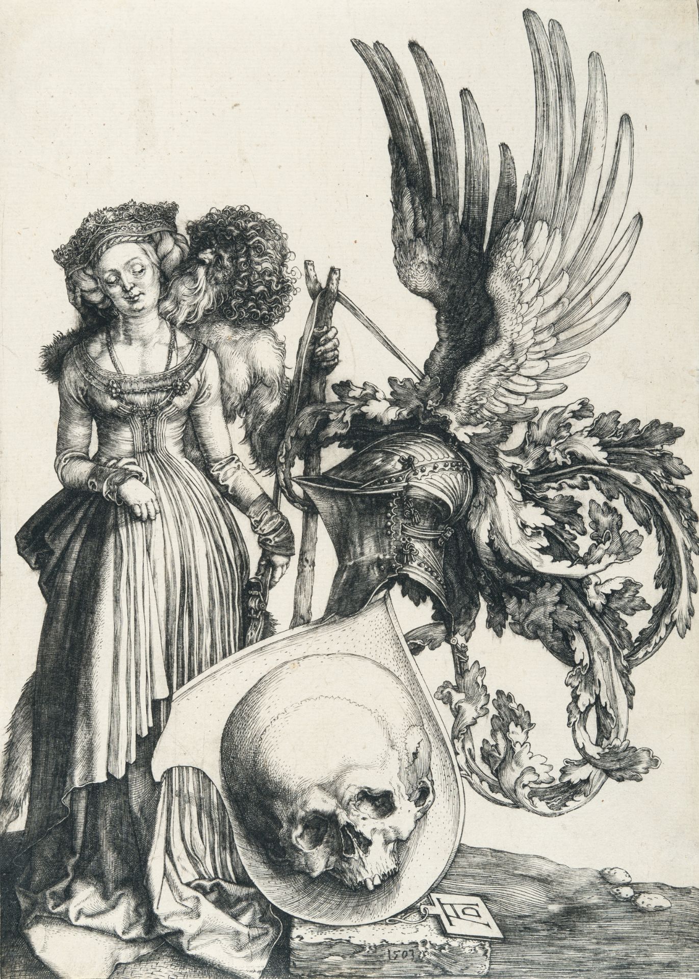 Albrecht Dürer – Das Wappen mit dem Totenkopf