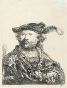 Rembrandt Harmensz. van Rijn – Selbstbildnis mit dem federgeschmückten Barett