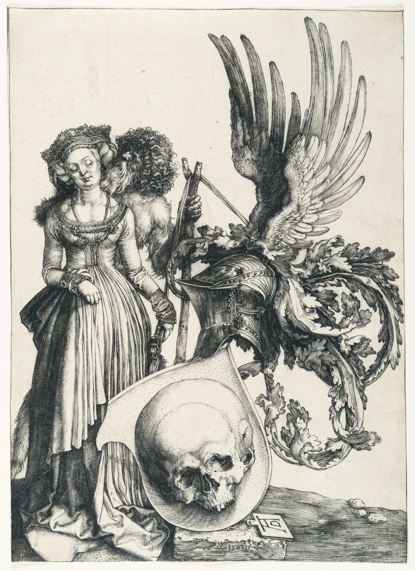 Albrecht Dürer – Das Wappen mit dem Totenkopf - Bild 2 aus 4