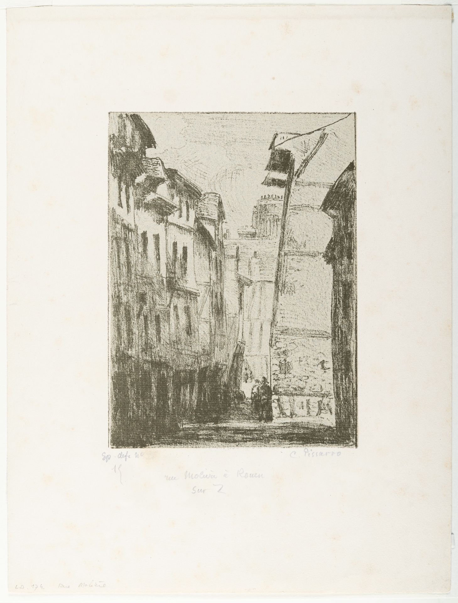 Camille Pissarro – „Rue Molière, à Rouen sur 2“ - Bild 2 aus 3