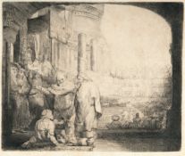 Rembrandt Harmensz. van Rijn – Petrus und Johannes heilen den Lahmen an der Pforte des Tempels