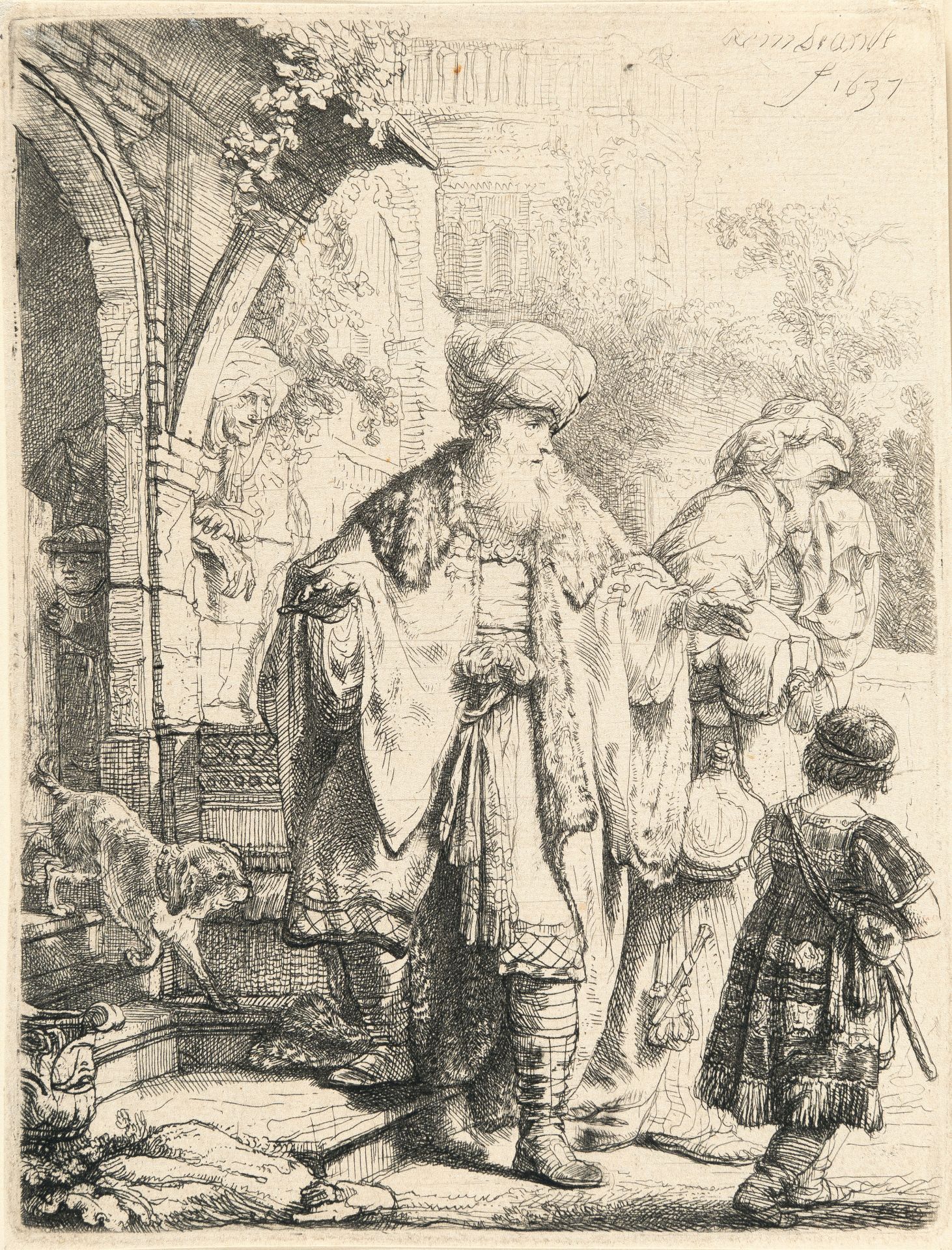 Rembrandt Harmensz. van Rijn – Abraham vertreibt Hagar und Ismael