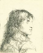 Jan Lievens – Büste eines jungen Mannes mit langem Haar, im Profil nach rechts