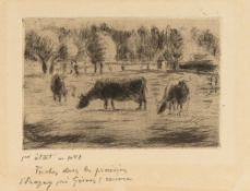 Camille Pissarro – „Vaches dans les prairies d’Eragny près Gisors“
