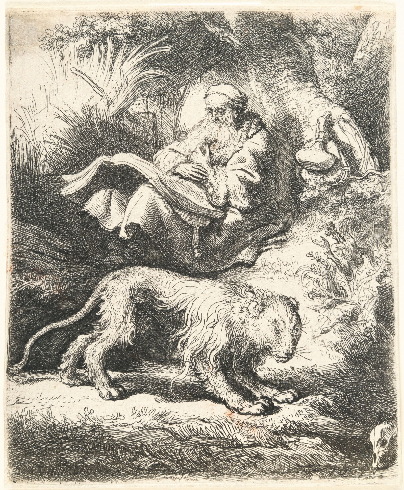 Rembrandt Harmensz. van Rijn – Der heilige Hieronymus am Fuße eines Baumes, lesend - Bild 2 aus 3