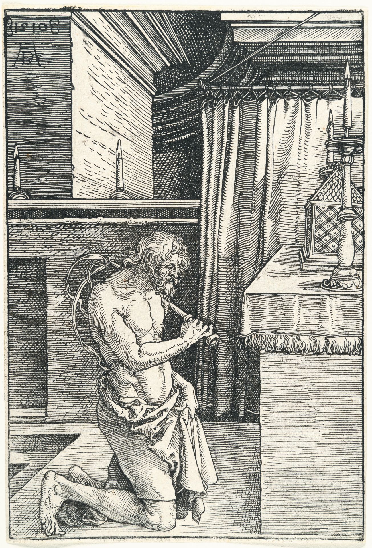Albrecht Dürer (1471 - Nürnberg - 1528) – The Penitent (The penitent; King David, doing penance) - Image 2 of 3