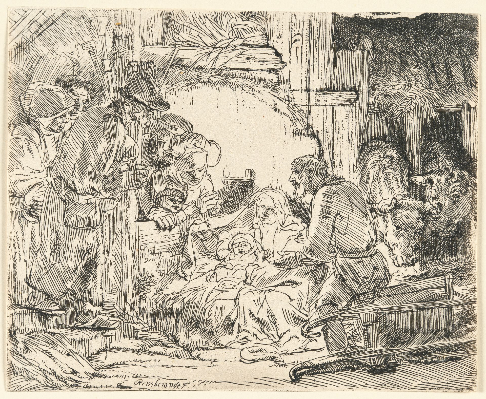 Rembrandt Harmensz. van Rijn – Die Anbetung der Hirten, mit der Lampe - Bild 2 aus 3