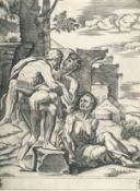 Agostino Veneziano – Herkules und Antaeus