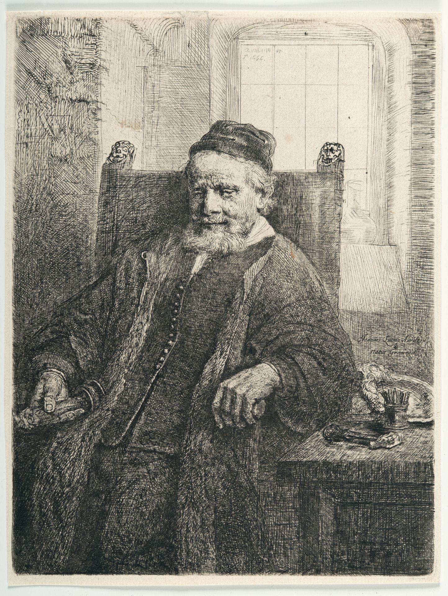 Rembrandt Harmensz. van Rijn – Jan Lutma, Goldschmied - Bild 2 aus 3