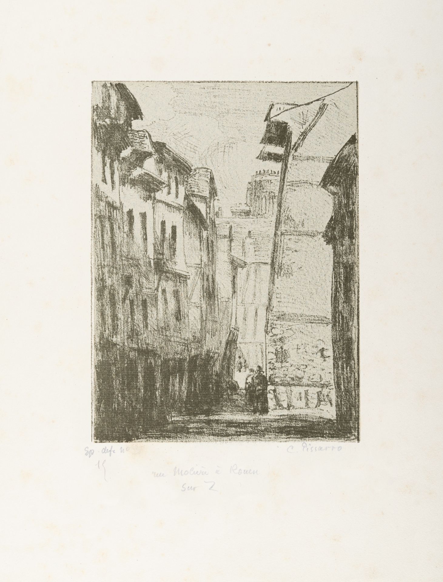 Camille Pissarro – „Rue Molière, à Rouen sur 2“