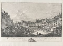 Bernardo Bellotto, Gen. Canaletto – Vue de la Grande Place du Vieux Marché, du coté de la Rue du Cha