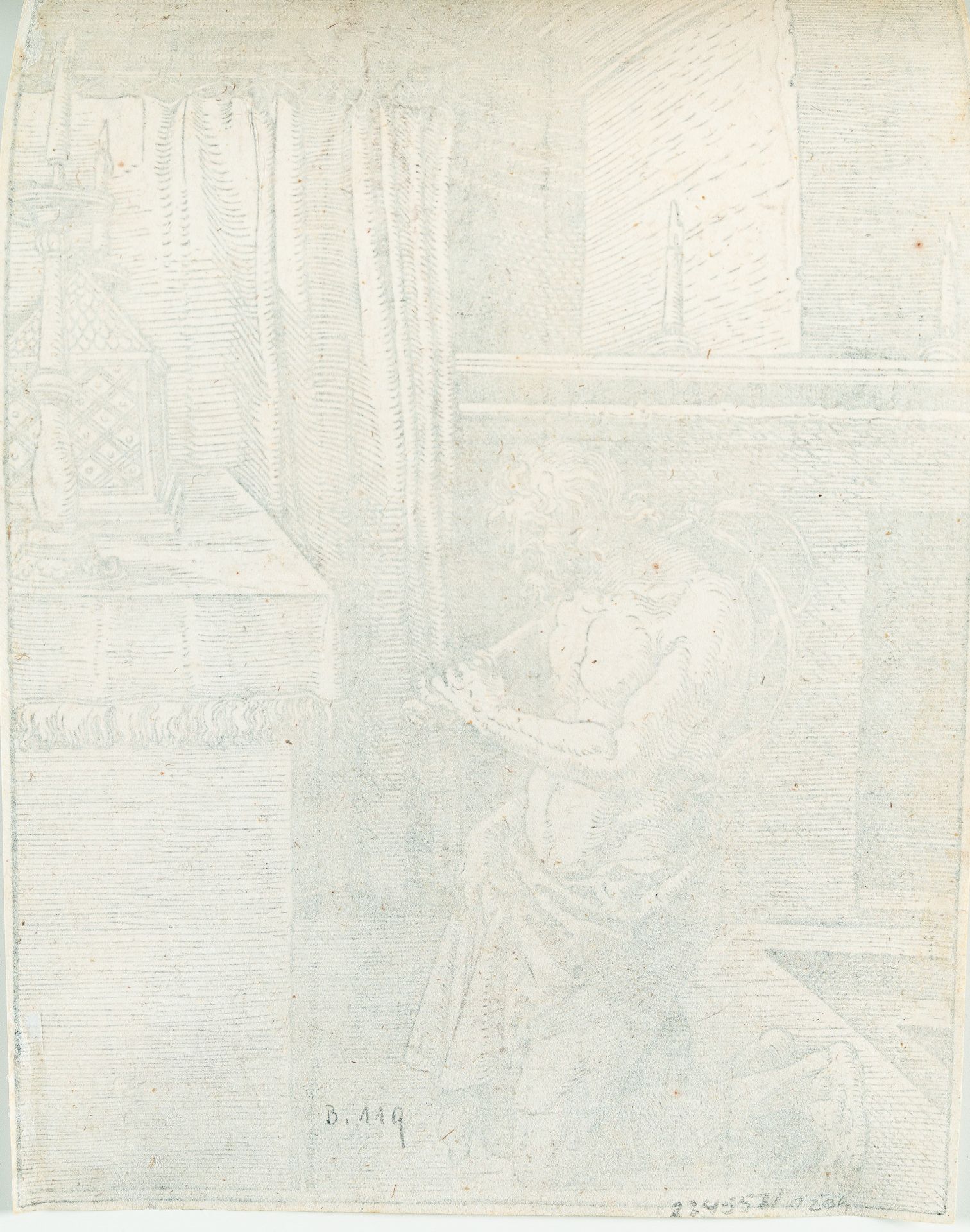 Albrecht Dürer (1471 - Nürnberg - 1528) – The Penitent (The penitent; King David, doing penance) - Image 3 of 3