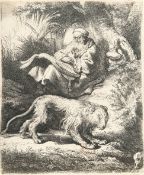 Rembrandt Harmensz. van Rijn – Der heilige Hieronymus am Fuße eines Baumes, lesend