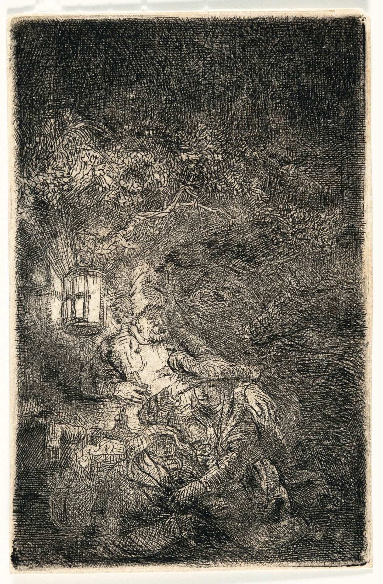 Rembrandt Harmensz. van Rijn – Die Ruhe auf der Flucht nach Ägypten (Nachtstück) - Bild 2 aus 3