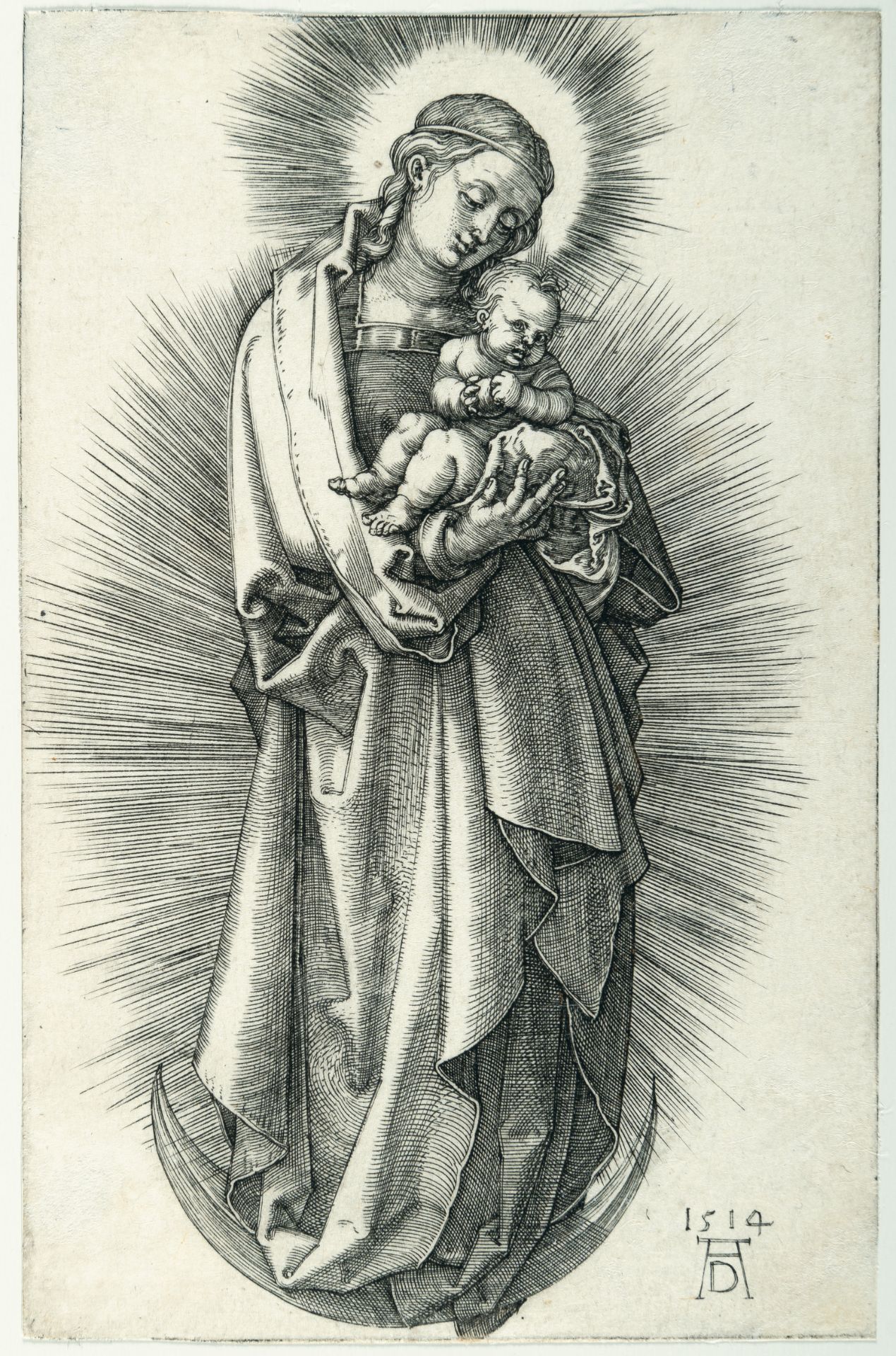Albrecht Dürer – Die Jungfrau mit Haarband im Strahlenkranz auf der Mondsichel - Bild 2 aus 3