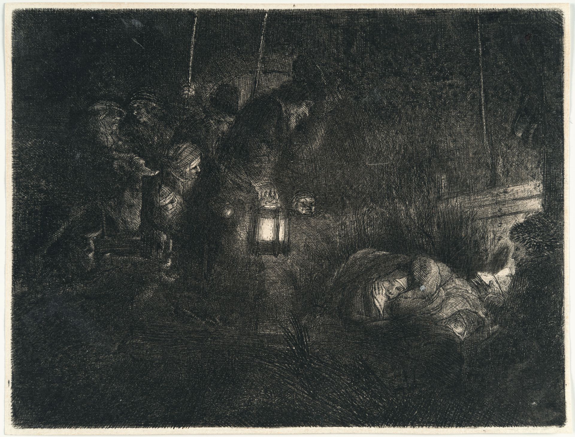 Rembrandt Harmensz. van Rijn – Die Anbetung der Hirten, bei Laternenschein - Bild 2 aus 3