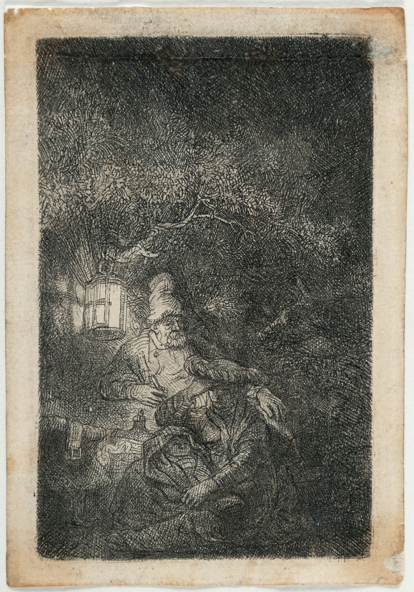 Rembrandt Harmensz. van Rijn – Die Ruhe auf der Flucht nach Ägypten (Nachtstück) - Bild 2 aus 3