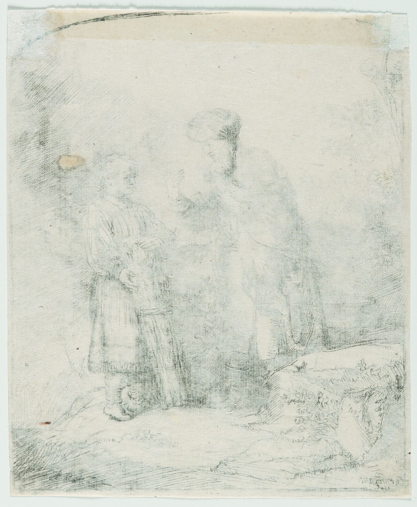 Rembrandt Harmensz. van Rijn – Abraham, mit Isaak sprechend - Bild 3 aus 3