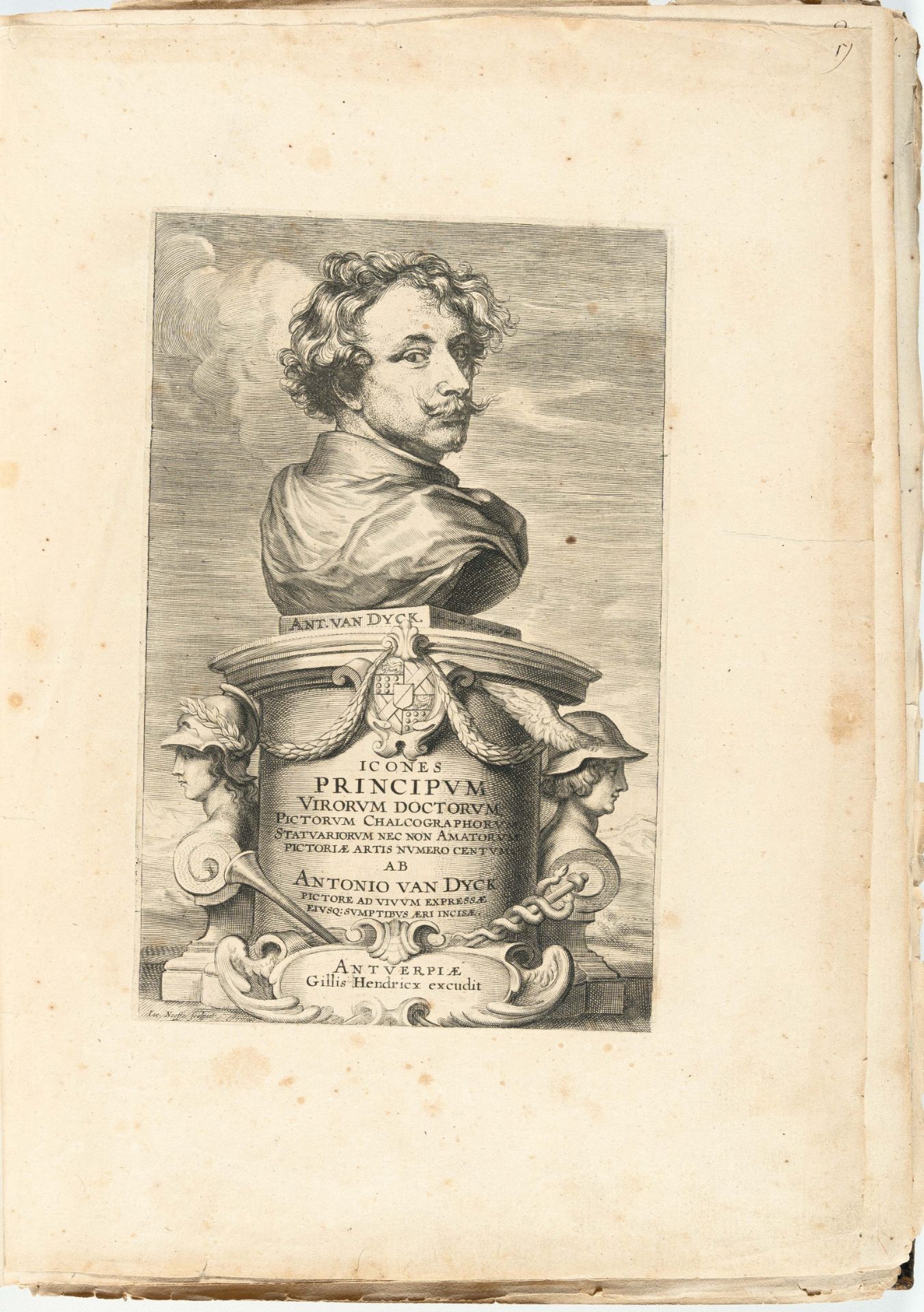 Anthonis van Dyck – Folge von 86 Bll.: Icones Principum Virorum Doctorum, Pictorum Chalcographorum S - Bild 11 aus 12