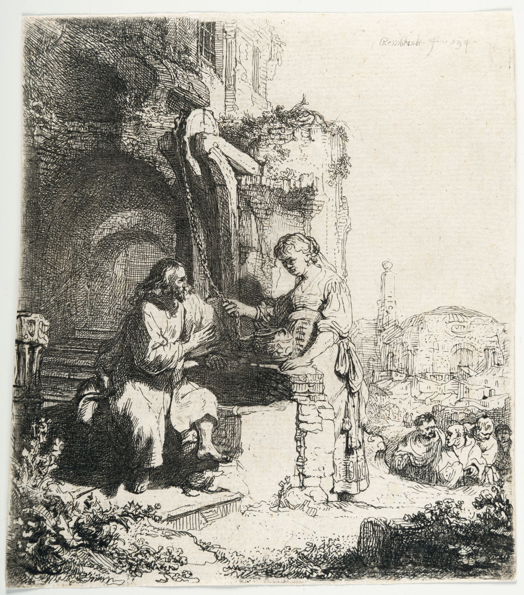 Rembrandt Harmensz. van Rijn – Christus und die Samariterin zwischen Ruinen - Bild 2 aus 3