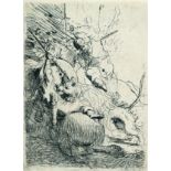 Rembrandt Harmensz. van Rijn – Die kleine Löwenjagd, mit einem Löwen