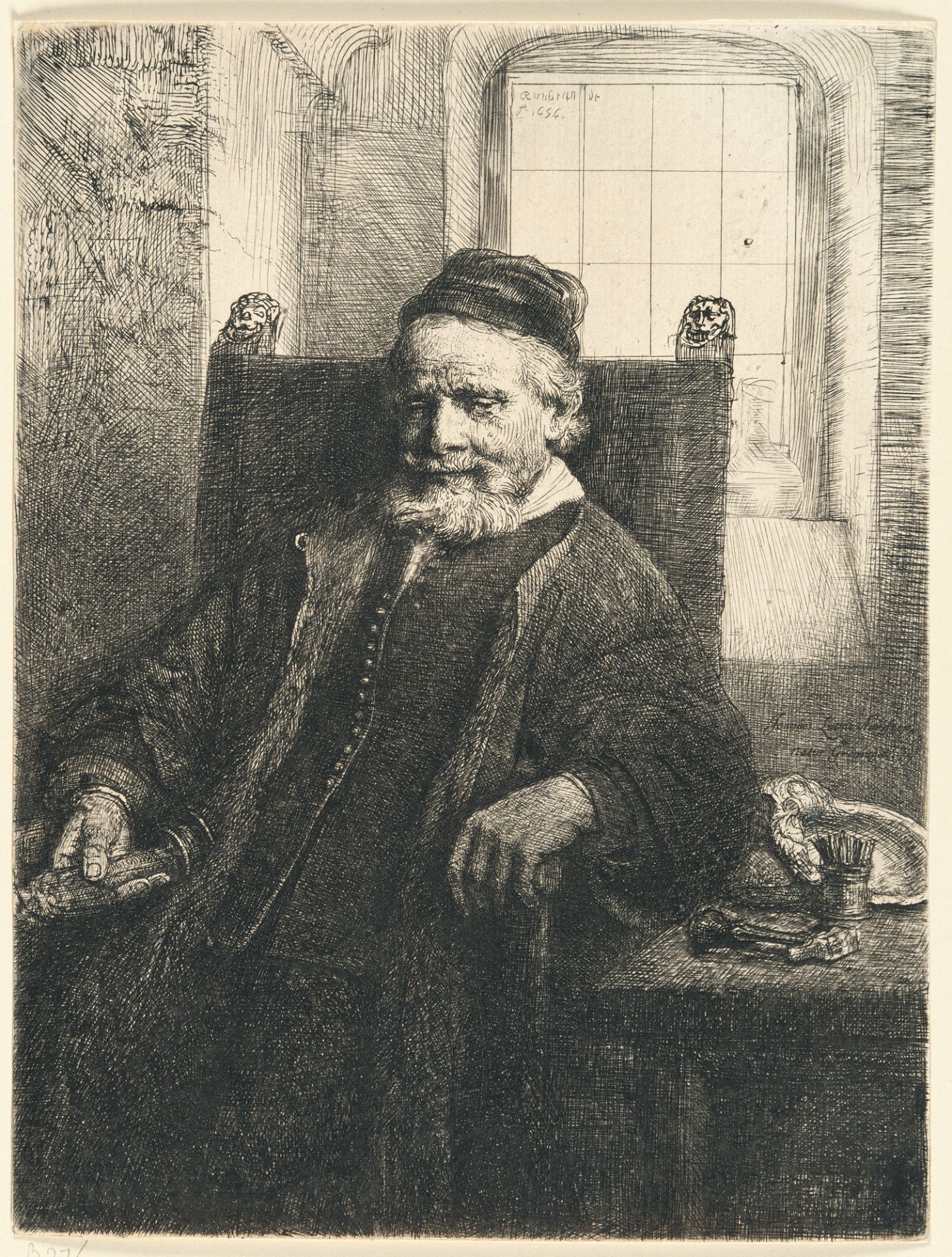Rembrandt Harmensz. van Rijn – Jan Lutma, Goldschmied - Bild 2 aus 3