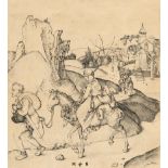 Martin Schongauer (um 1450 Colmar - Breisach 1491) – Peasants going to the Market