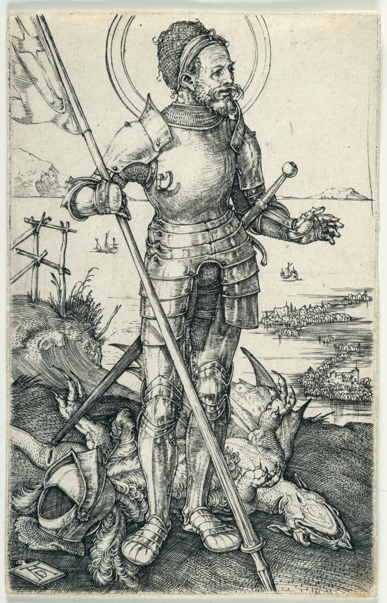 Albrecht Dürer (1471 - Nürnberg - 1528) – St George on foot - Image 2 of 3