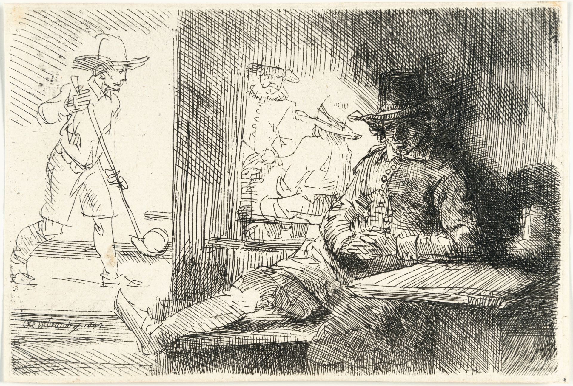 Rembrandt Harmensz. van Rijn – Der Kolf-Spieler - Der Ringball-Spieler - Het Klosbaantje - Bild 2 aus 3
