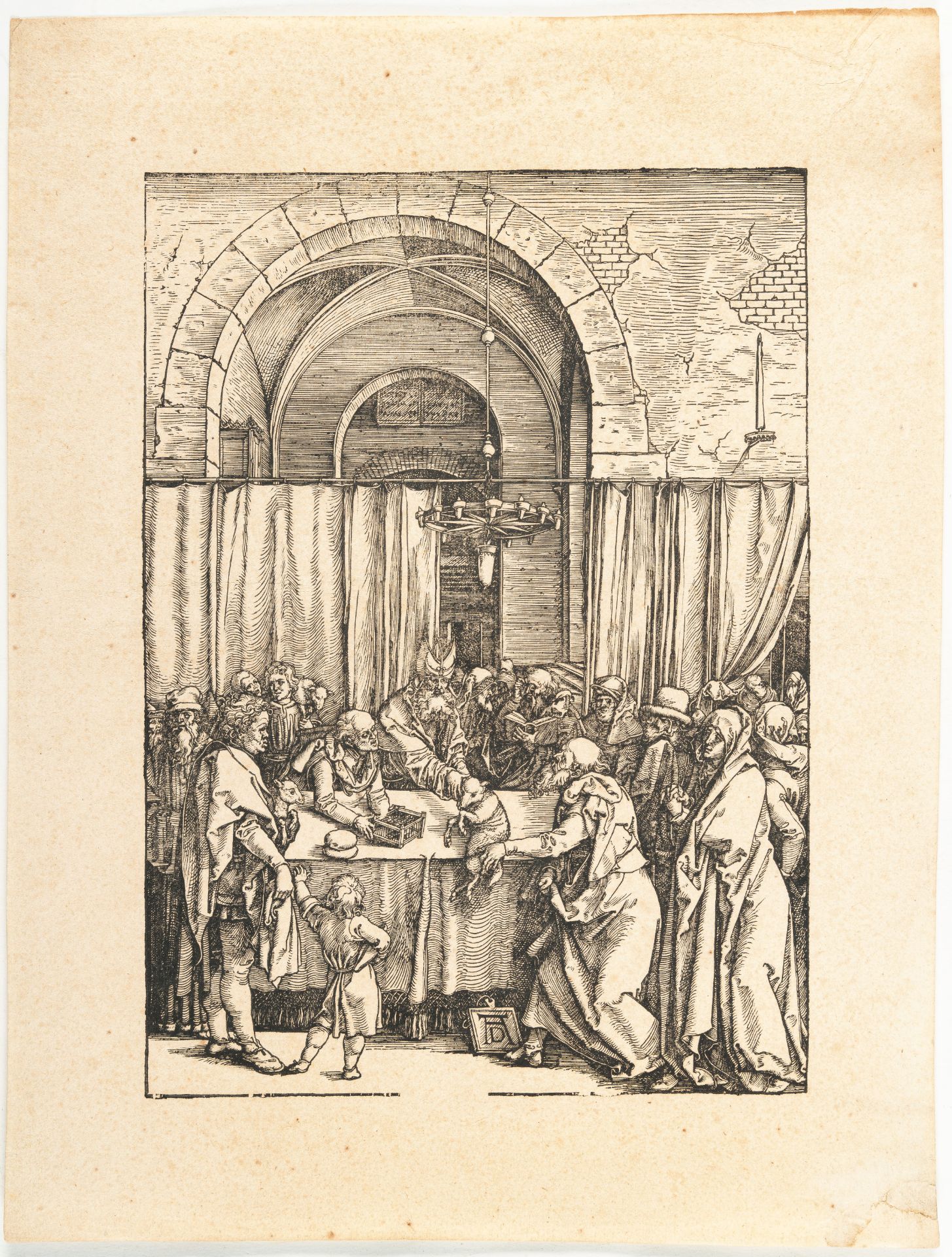 Albrecht Dürer – Joachims Opfer wird vom Hohenpriester zurückgewiesen - Bild 2 aus 3