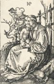 Hans Sebald Beham – Die Jungfrau mit dem Kinde und einer Birne auf einer Rasenbank