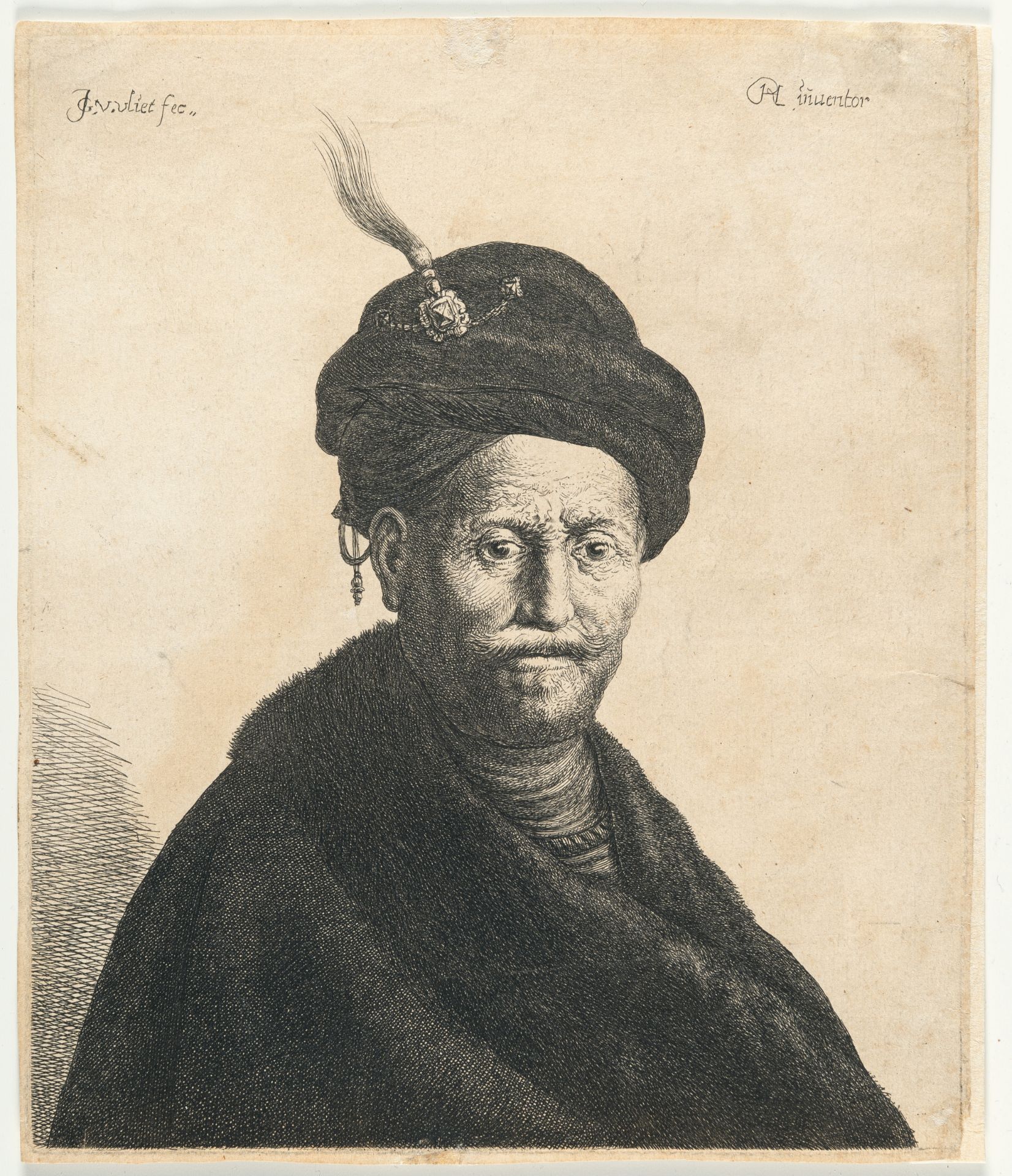 Jan Joris van Vliet – Brustbild eines Orientalen - Bild 2 aus 3