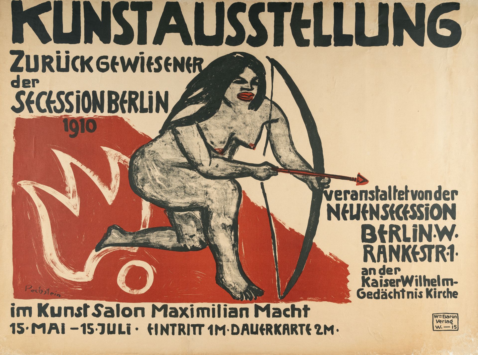 Hermann Max Pechstein (1881 Zwickau - Berlin 1955) – Kunstausstellung Zurückgewiesener der Secession