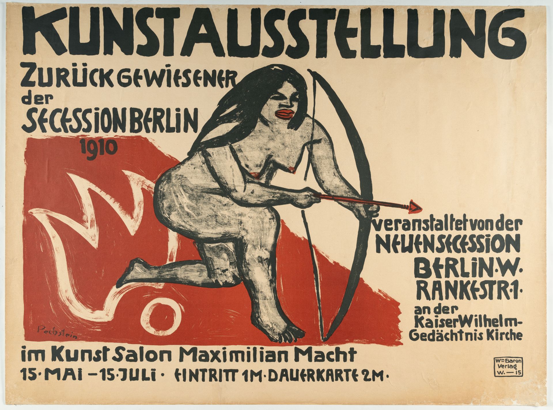 Hermann Max Pechstein (1881 Zwickau - Berlin 1955) – Kunstausstellung Zurückgewiesener der Secession - Bild 2 aus 3