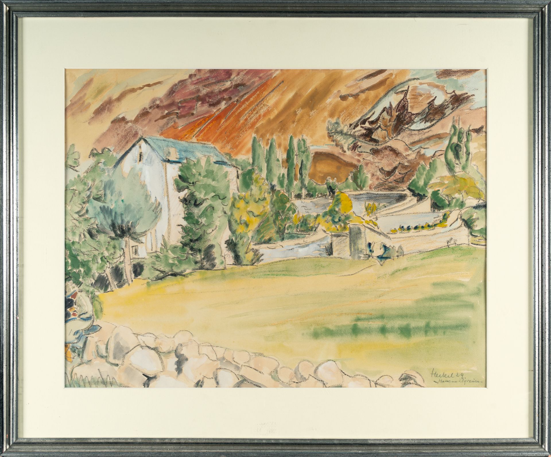 Erich Heckel (1883 Döbeln/Sachsen - Radolfzell 1970) – „Haus in den Pyrenäen“ - Bild 4 aus 4