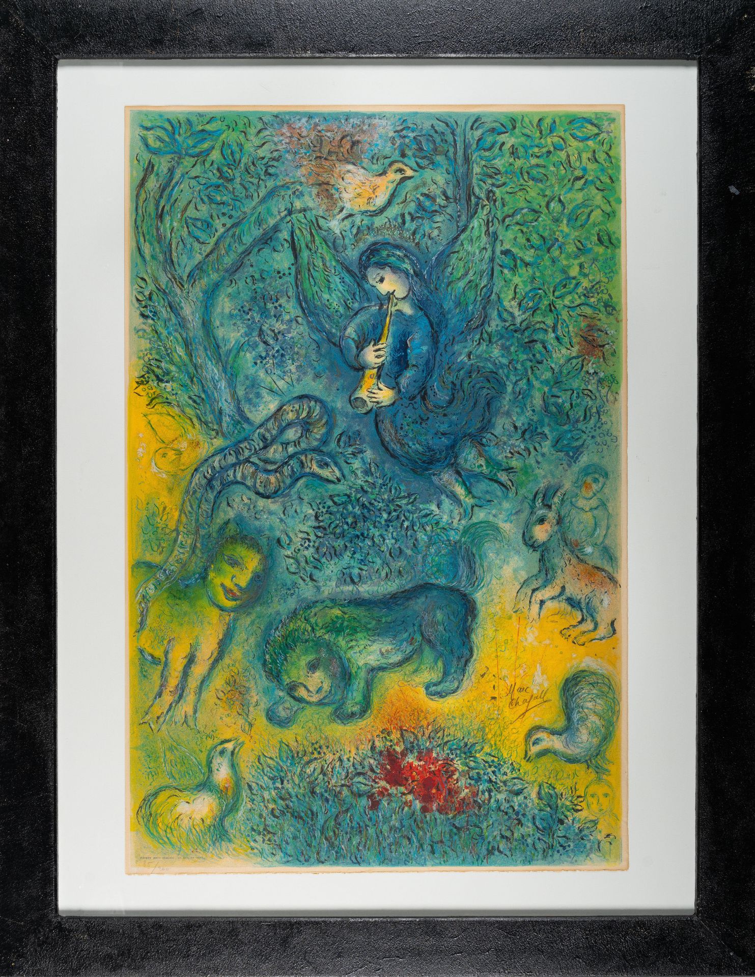 Marc Chagall (1887 Witebsk - Saint-Paul-de-Vence 1985) – The Magic Flute.Coloured lithograph on wove - Image 4 of 5