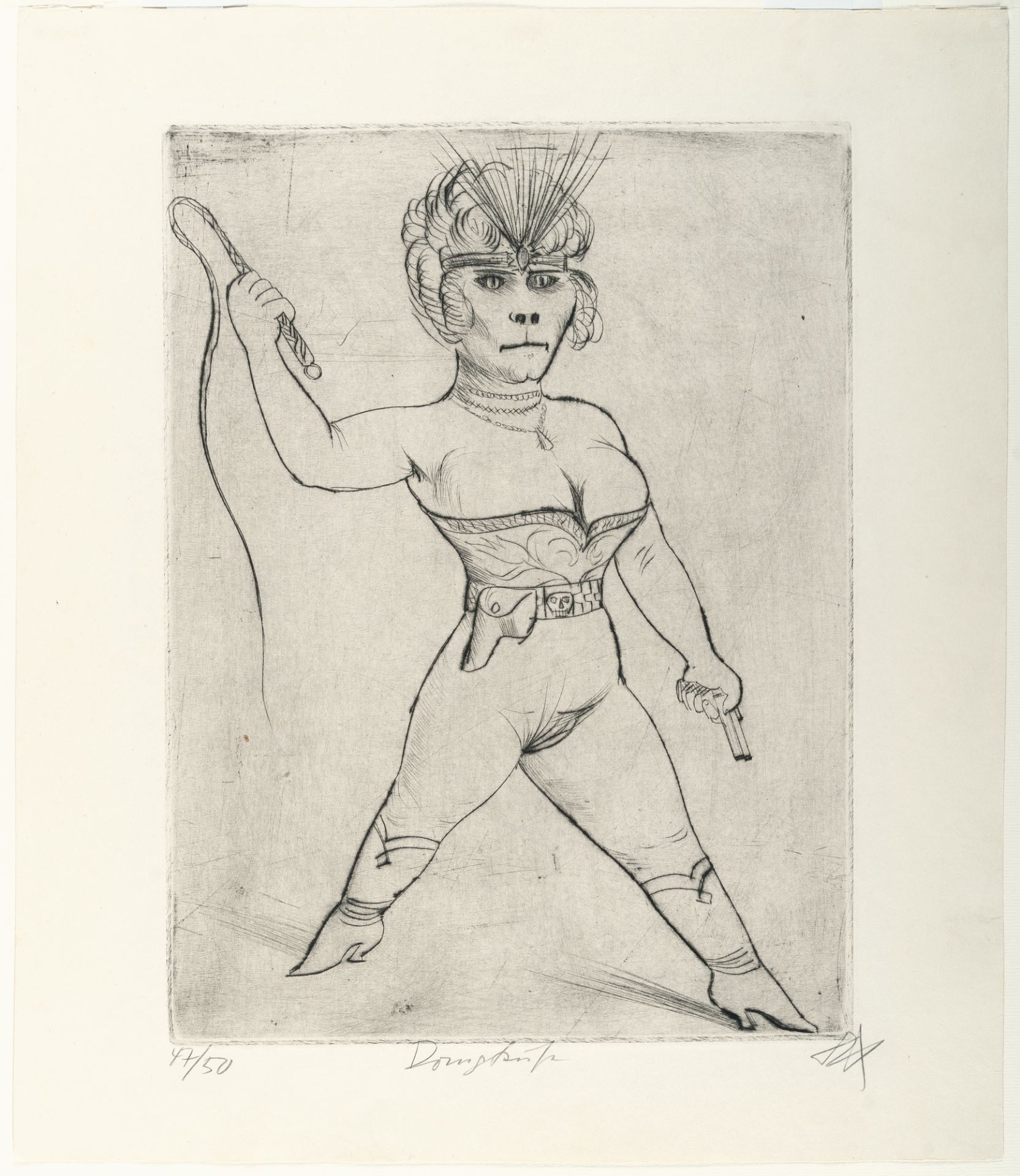 Otto Dix (1891 Untermhaus bei Gera - Singen 1969) – “Dompteuse” (Tamer).Etching with drypoint on - Image 2 of 4
